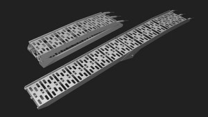 3D Ladder for ATV and motorcycle folded and unfolded ramp trap