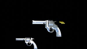 3D Cowboy Six Shooter model