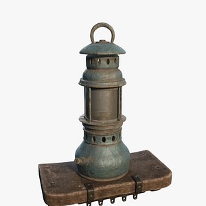 Old Oil Lamp -PBR-Maya 3D