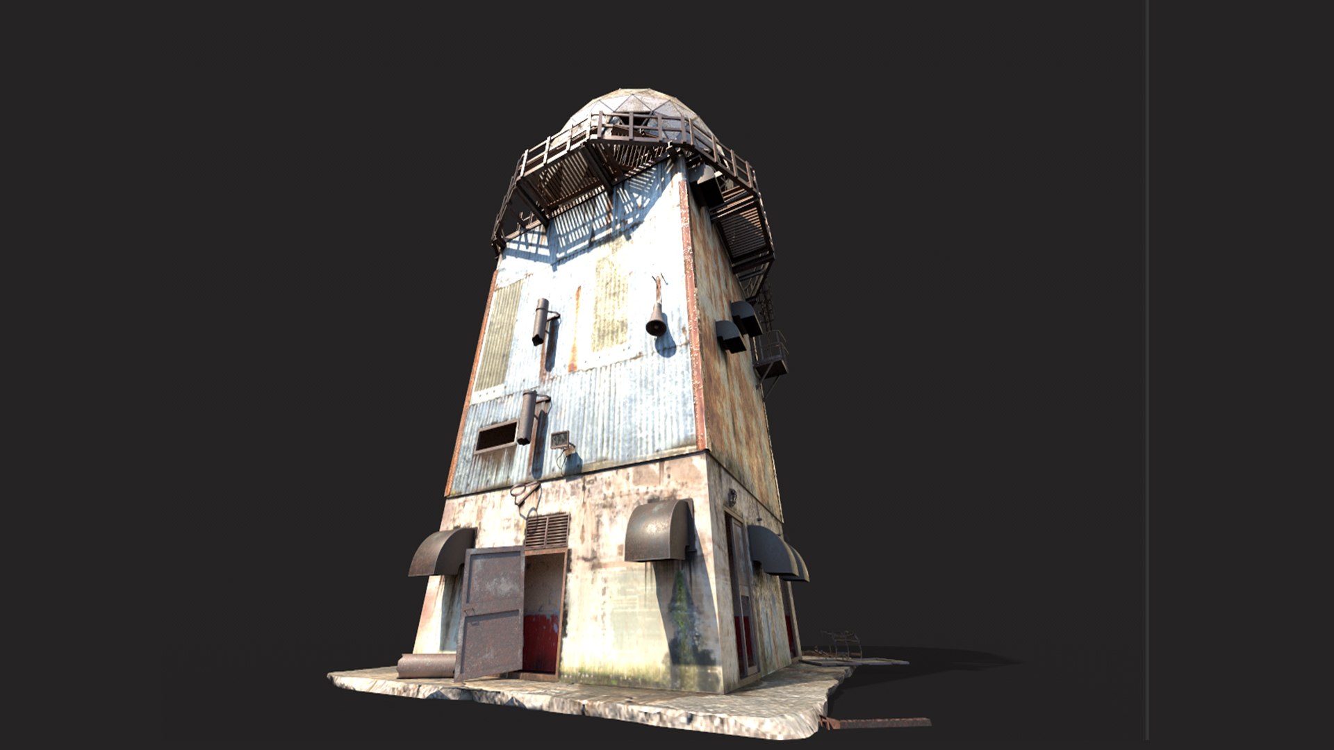 Abandoned Radar Building 3D model https://p.turbosquid.com/ts-thumb/Oq/GUtZsI/xR/r2/jpg/1692689794/1920x1080/fit_q87/2ac6ed57d275179ac4f3893695b773ab6e2b9be6/r2.jpg