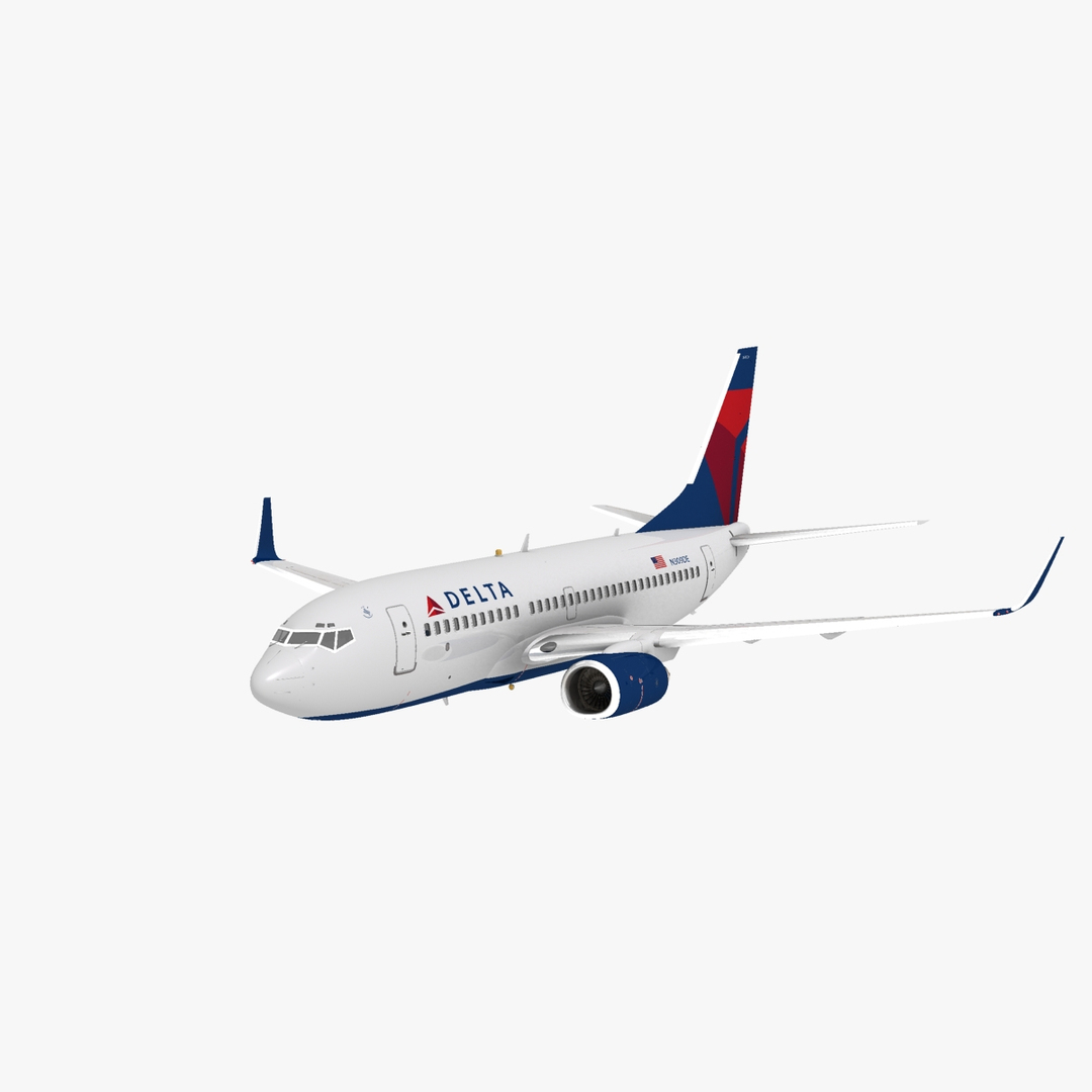 3d Model Delta Airlines Boeing 737-700w