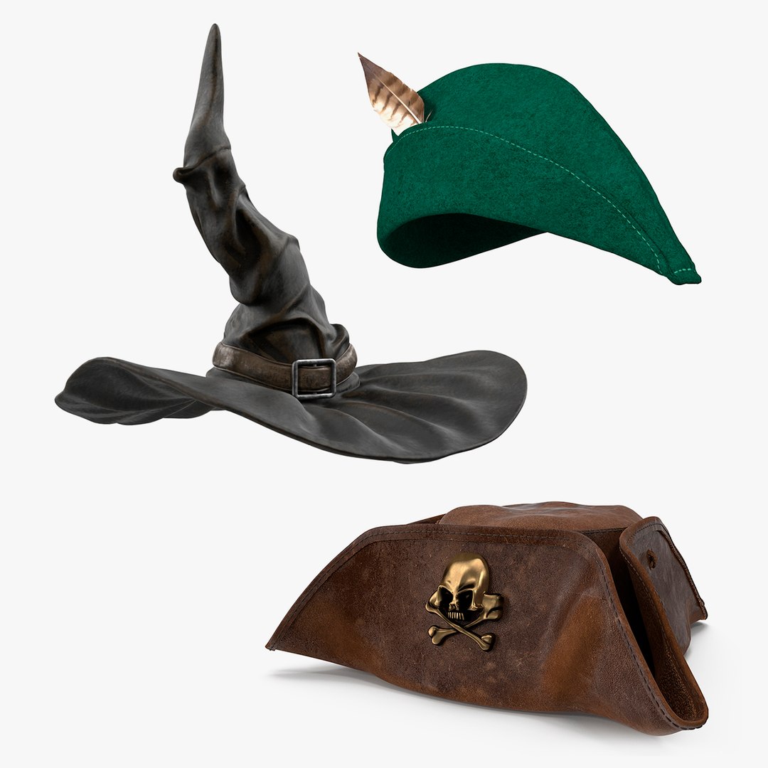 Costume Hats Collection 3D model preview