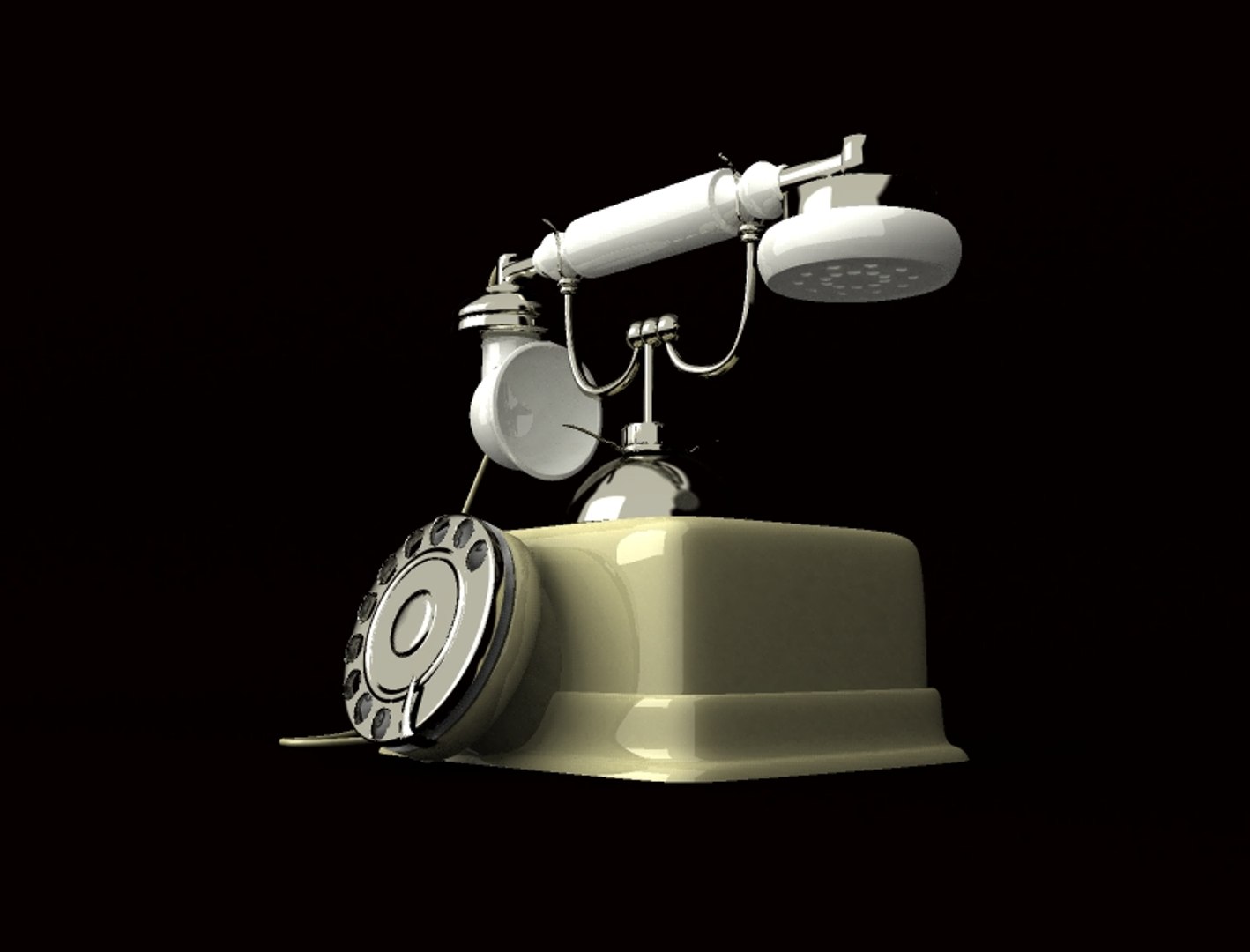 antique telephone 3d model