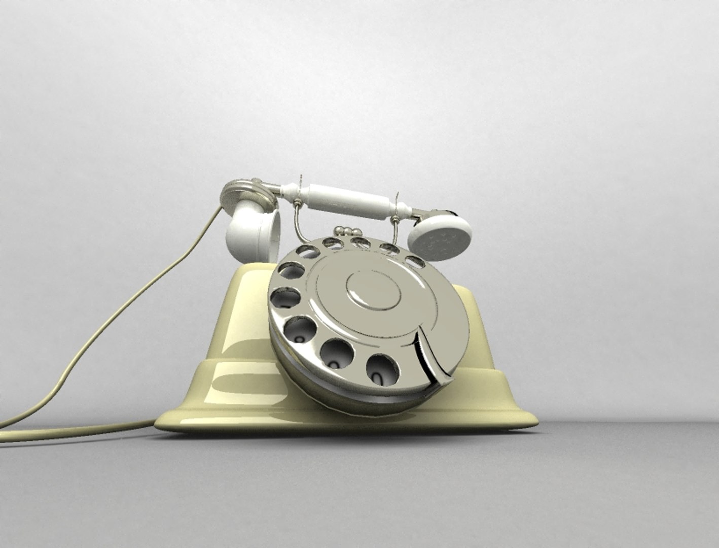 antique telephone 3d model