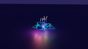 3D neon flower model