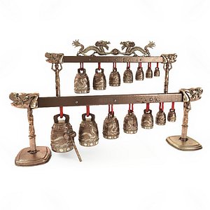 Chime bell musical instrument ancient musical instrument Ritual and music decoration decoration deco 3D model