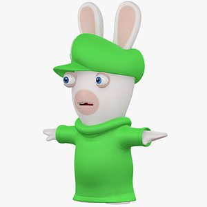 Rabbid Luigi Character 8K Kingdom Battle