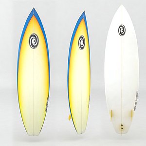 x surfboard orange blue board