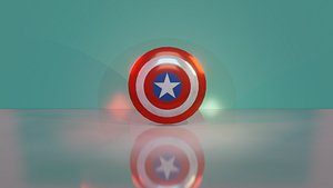 3D shield american hero