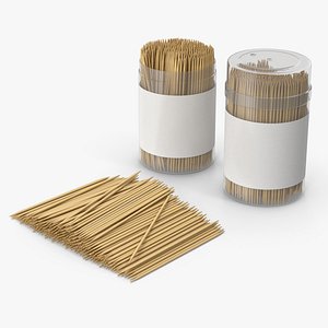 3D Toothpick Pack model
