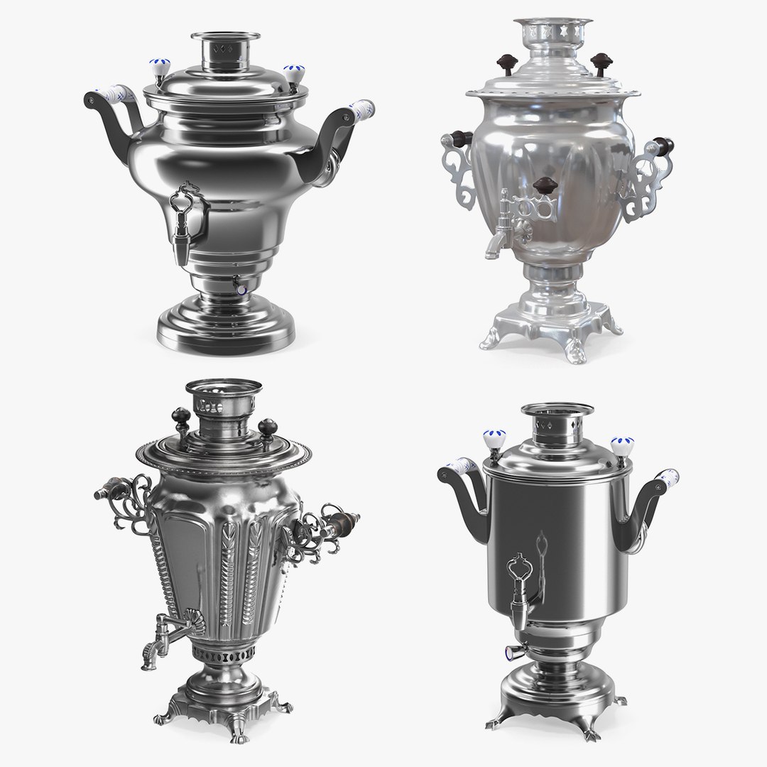 Russian Samovars Collection 3 3D model preview