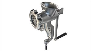 3D mechanical meat grinder model