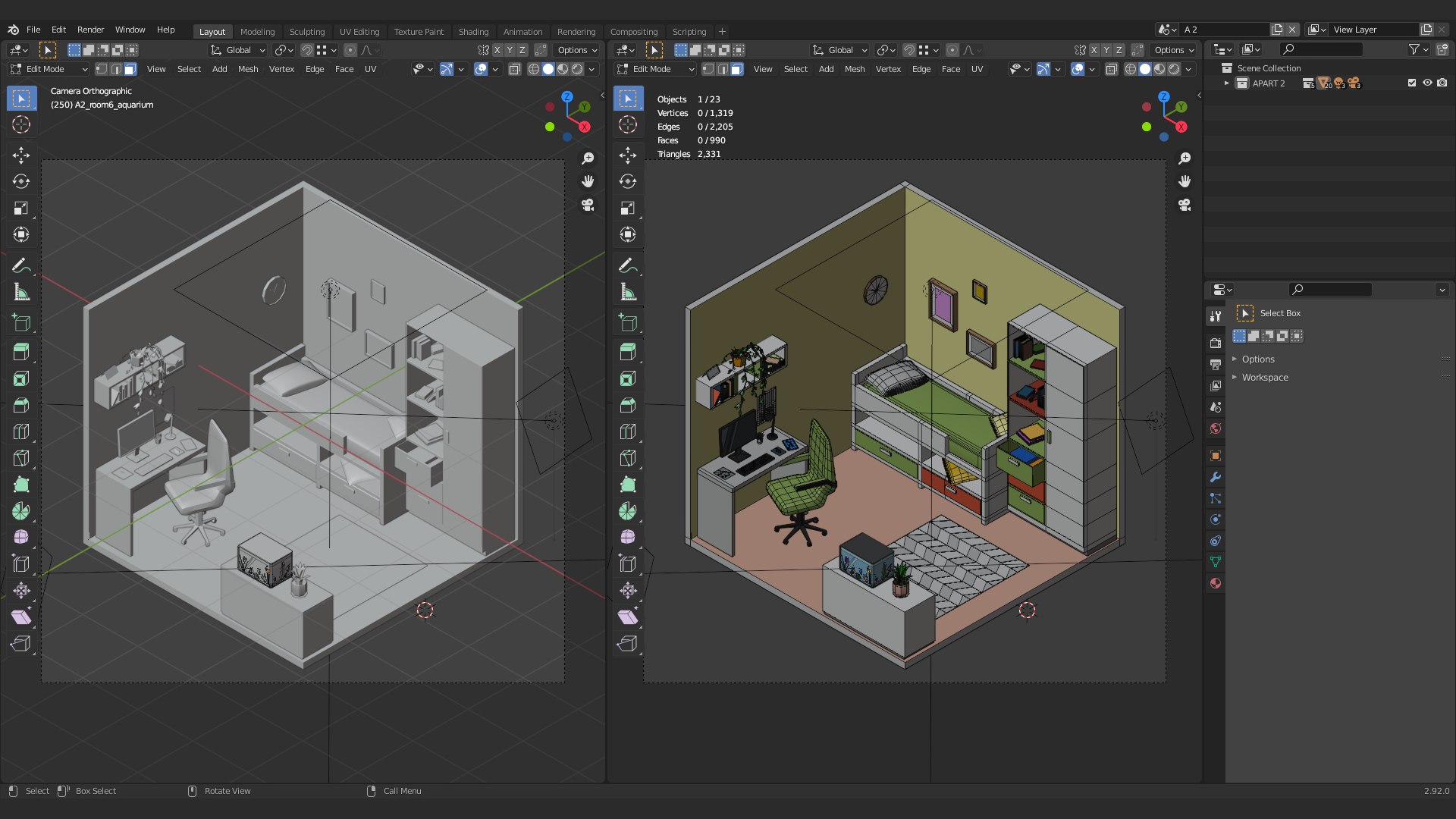 Simple Apartment Interiors Pack 2 Low Poly 3D - TurboSquid 1744218