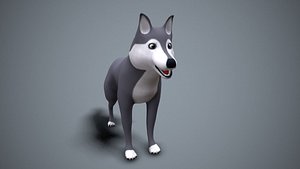 cartoon husky