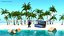 Tropical Island with Palm Trees