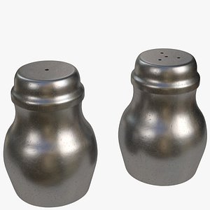 salt pepper pewder containers 3D model