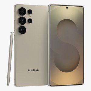 3D Samsung Galaxy S25 Ultra Titanium Gray