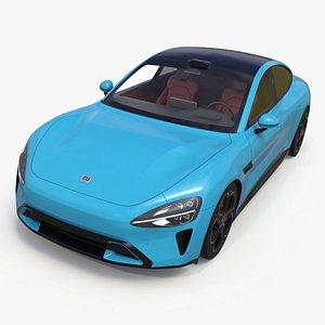 Electric Car Xiaomi SU7 EV Car 2023 Aqua Blue