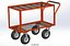 3D KITCHEN SERVICE FOOD UTILITY ROLLING TWO TIER RACK TROLLEY CART