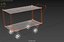 3D KITCHEN SERVICE FOOD UTILITY ROLLING TWO TIER RACK TROLLEY CART