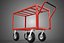 3D KITCHEN SERVICE FOOD UTILITY ROLLING TWO TIER RACK TROLLEY CART