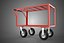 3D KITCHEN SERVICE FOOD UTILITY ROLLING TWO TIER RACK TROLLEY CART