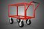3D KITCHEN SERVICE FOOD UTILITY ROLLING TWO TIER RACK TROLLEY CART