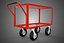 3D KITCHEN SERVICE FOOD UTILITY ROLLING TWO TIER RACK TROLLEY CART