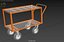 3D KITCHEN SERVICE FOOD UTILITY ROLLING TWO TIER RACK TROLLEY CART