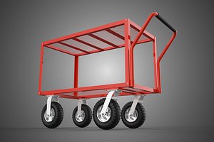 3D KITCHEN SERVICE FOOD UTILITY ROLLING TWO TIER RACK TROLLEY CART