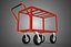 3D KITCHEN SERVICE FOOD UTILITY ROLLING TWO TIER RACK TROLLEY CART