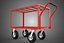 3D KITCHEN SERVICE FOOD UTILITY ROLLING TWO TIER RACK TROLLEY CART