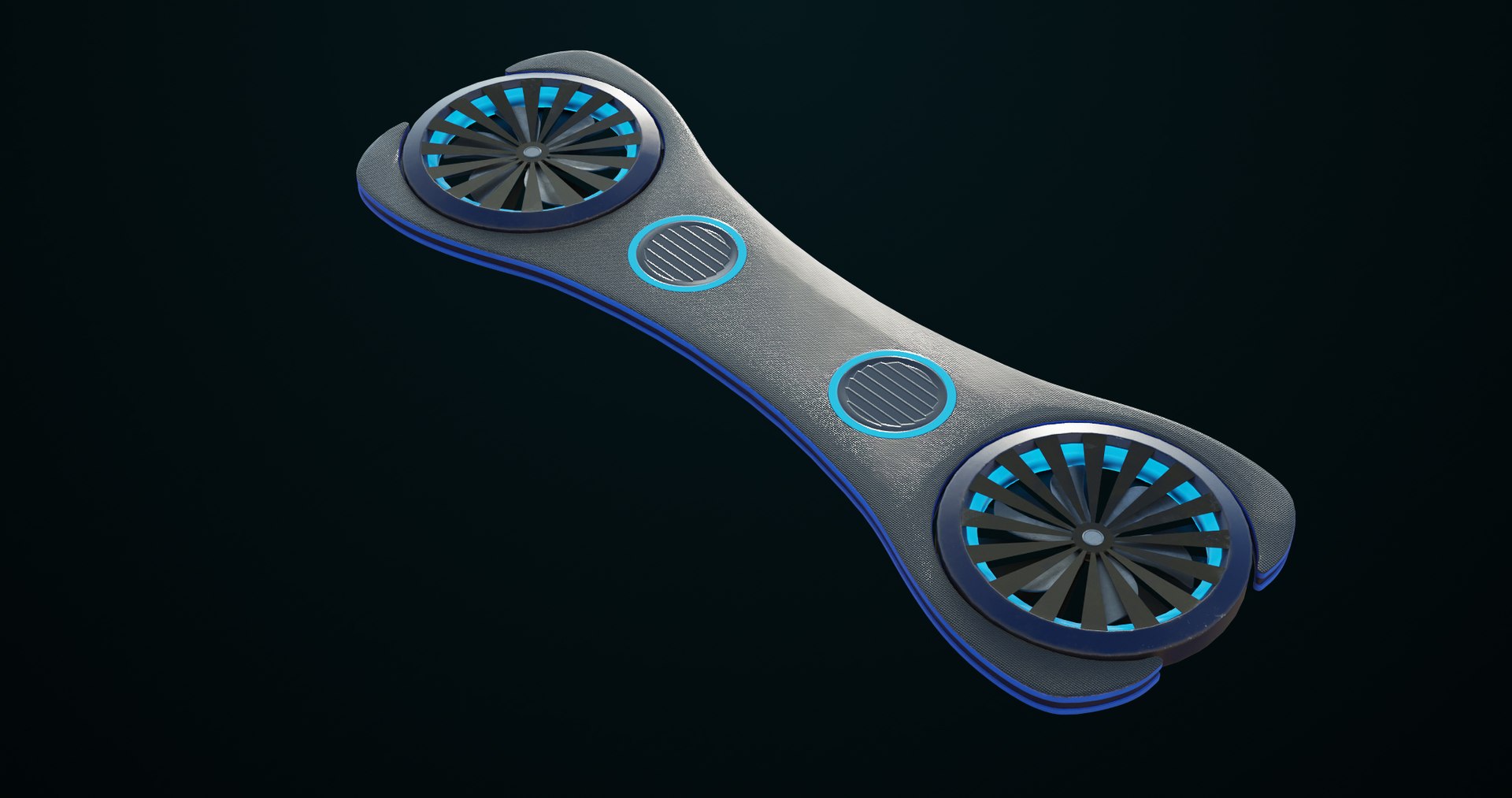 Sci Fi Hoverboard 3 All PBR Unity UE Textures Included 3D Model ...