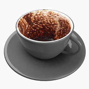 Turkish Coffee Fortune Cup with Coffee Grounds