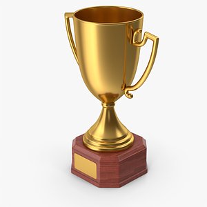 3D Gold Trophy Cup model
