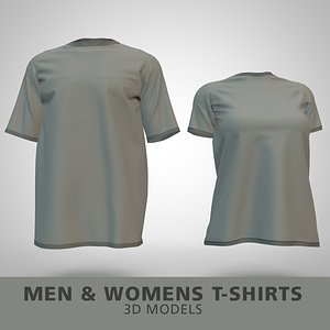 3D men womens t-shirts model