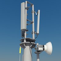Cellular monopole antenna mast 15m populated