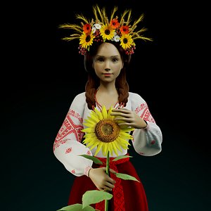 Ukrainian girl 3D