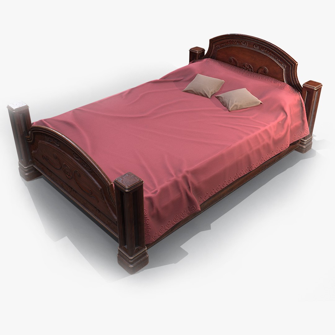 Antiquare Bed 3D - TurboSquid 2103767