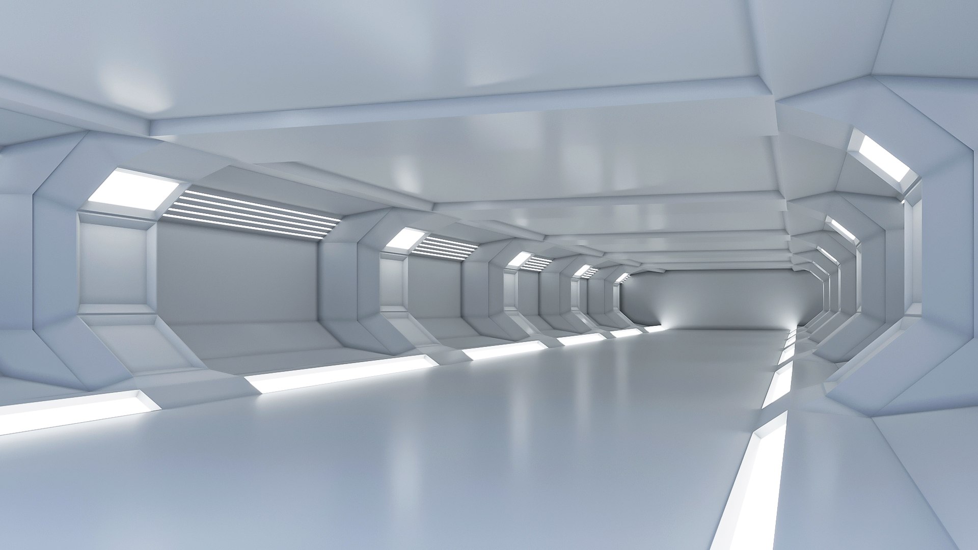 Low Poly Sci Fi Corridor 07 3D - TurboSquid 2095787