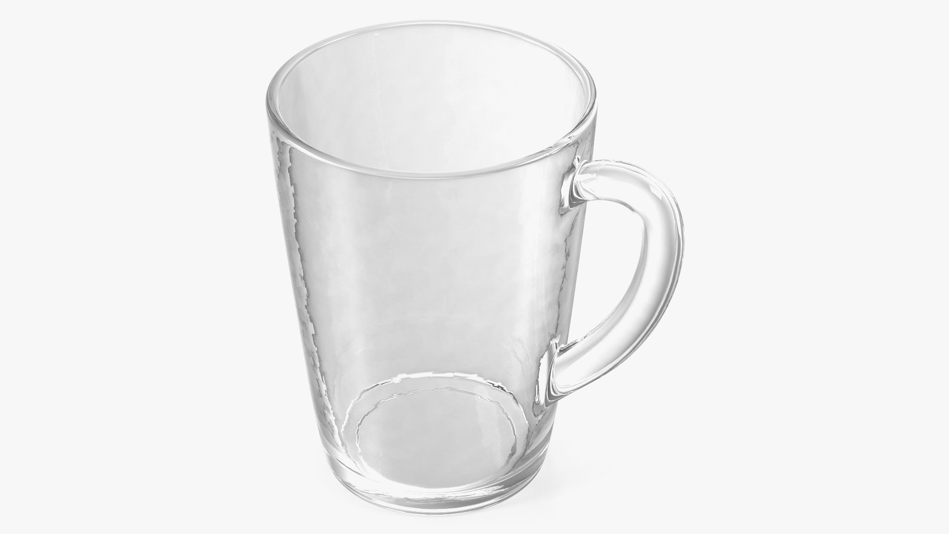 Crystal Glass Coffee Cup Empty 3D model preview