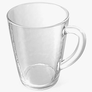 3D Crystal Glass Coffee Cup Empty