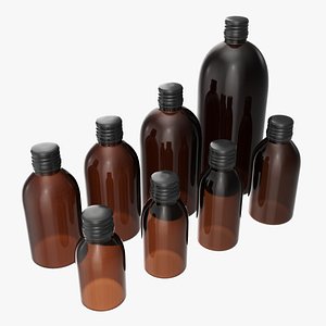 3D Bottles 8 Set Vitamin and Sport Nutrition