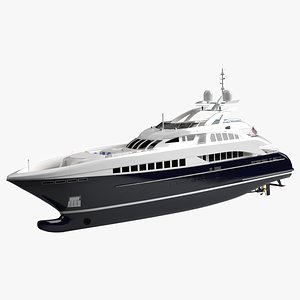 3D model Willie Glory Luxury Yacht Dynamic Simulation