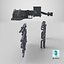 Stylized Industrial Wall Pipes and Roof Vents Pack
