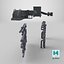 Stylized Industrial Wall Pipes and Roof Vents Pack