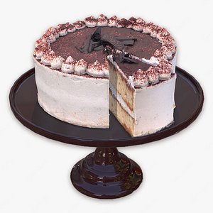 Sliced Tiramisu Cake