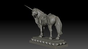 3D Dark Unicorn Poly for 3d Print