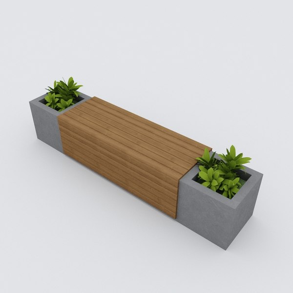 3D street bench modern seat - TurboSquid 1456978