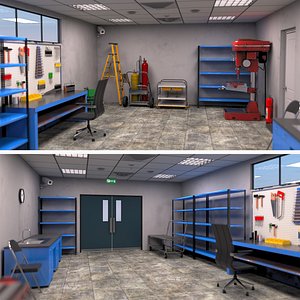 3D Workshop Interior model